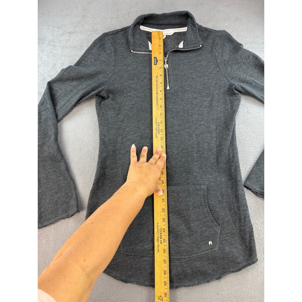 Victoria's Secret Small Black Bling Wing‎ Charm Jacket Full Zip Hoodie - Picture 5 of 8